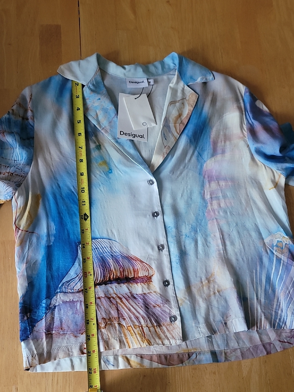 Desigual Shell-Print Short Sleeve Button-Down Shirt - Picture 10 of 12